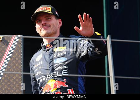 Spielberg, Autriche. 28 juin 2026. Max Verstappen d'Oracle Red Bull Racing célèbre la fin du Grand Prix de F1 d'Autriche au Redbull Ring le 28 2026 juin à Spielberg, en Autriche. Crédit : Marco Canoniero/Alamy Live News Banque D'Images