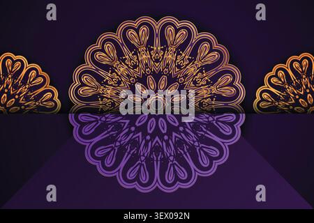 motif décoratif violet royal de qualité supérieure Illustration de Vecteur