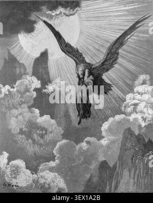 Purgatorio, gravure de Gustave Dore à Divine Comédie Banque D'Images