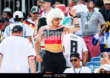 Foxborough (États-Unis d'Amérique). 29 juin 2026. Supporters allemands lors du match de la Coupe du monde de la FIFA 2026 Round of 32 opposant l'Allemagne et le Paraguay au Boston Stadium, à Foxborough, aux États-Unis, le lundi 29 juin 2026.(Foto : William Volcov/Brazil photo Press/Alamy) crédit sportif : Brazil photo Press/Alamy Live News Banque D'Images