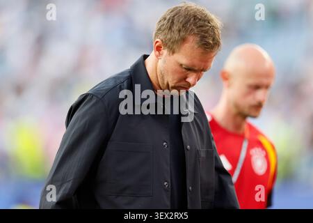Julian Nagelsmann, entraîneur-chef de l'Allemagne, semble abattu après sa défaite lors de la Coupe du monde de la FIFA 2026 Round of 32 match entre l'Allemagne et le Paraguay au Boston Stadium le 29 juin 2026 à Foxborough, Massachusetts. Crédit : AllStar Picture Library Ltd/Alamy Live News Banque D'Images