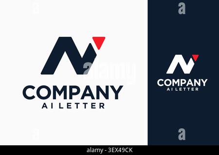Conception d'icône de symbole de logo de lettre ai Illustration de Vecteur
