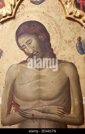 Le Christ de pitié. Attribué à Giovanni Baronzio (da Rimini). Rimini. Connu de 1343 à 1345. Mort avant 1362. D 139. Dépôt du Musée du Louvre (1976). E Banque D'Images