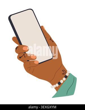 Téléphone portable élégant avec écran vierge Illustration de Vecteur