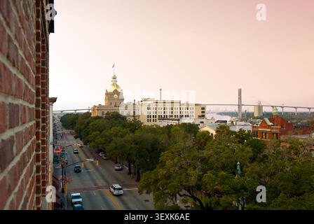 Vue d'ensemble de Savannah, Géorgie - États-Unis Banque D'Images