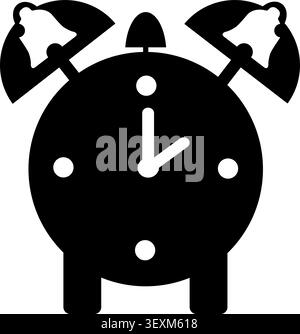 Icône de réveil pour la planification quotidienne et la gestion du temps Illustration de Vecteur