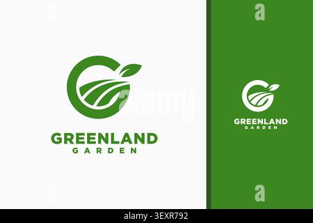 Lettre G logo jardin symbole conception d'icône Illustration de Vecteur