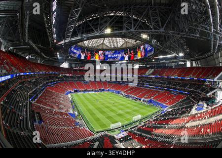 Atlanta, États-Unis. 01 juillet 2026. Vue générale du stade en prévision du match de la Coupe du monde de la FIFA 2026 32 entre l'Angleterre et la RD Congo au stade Atlanta à Atlanta, Géorgie, le 1er juillet 2026. (Photo de Kindell Buchanan/Sipa USA) crédit : Sipa USA/Alamy Live News Banque D'Images
