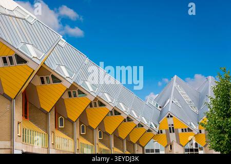Kubushäuser depuis 1984, architecte Piet Blom, Rotterdam, pays-Bas Banque D'Images