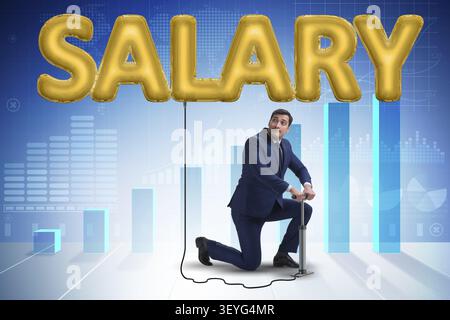 Salaire en pompage d'affaires business concept Banque D'Images