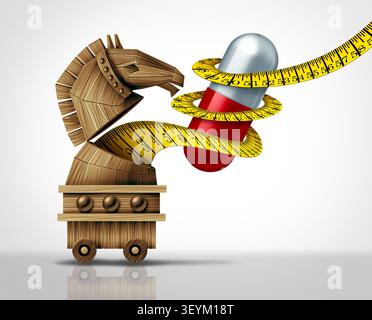 Chevaux de Troie médicaments contre l'obésité conçus pour utiliser des systèmes d'administration ciblés pour transporter les agents de perte de poids directement vers des sites biologiques spécifiques pour une ef améliorée Banque D'Images
