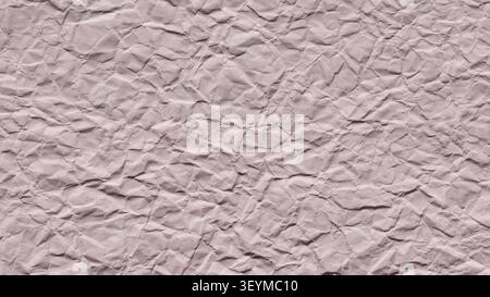 Fond de texture de papier beige rose froissé avec des rides et des plis pour les projets de conception Banque D'Images