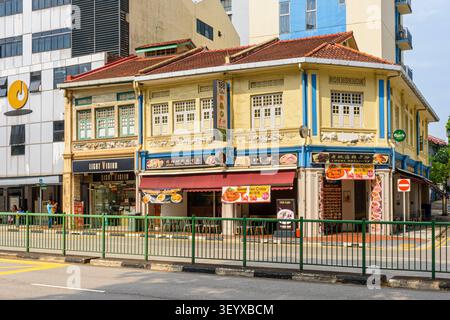 Pre War Terrace Houses, Balestier Rd, Novena, Singapour Banque D'Images