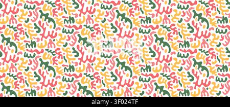 Texture de fond de motif avec le cerveau organique de corail pour la forme de ligne abstraite. Dessiné soleil ondulé avec motif naturel sans couture pour matisse patern Coastal Illustration de Vecteur