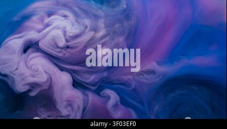 Vague de brume. Texture vapeur. Le colorant de nuage de mélange de couleur de peinture dissout le fond abstrait de l'eau. Éclatante torsion fantaisie éclaboussure floue. Banque D'Images