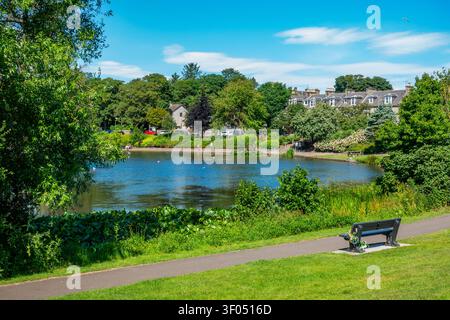 Keptie Pond à Arbroath, Angus, Écosse Banque D'Images