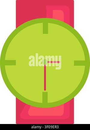 Icône de montre symbolisant la gestion du temps, le planning, la productivité, la ponctualité, la planification, routine quotidienne et technologie portable pour les affaires, le fitness, un Illustration de Vecteur
