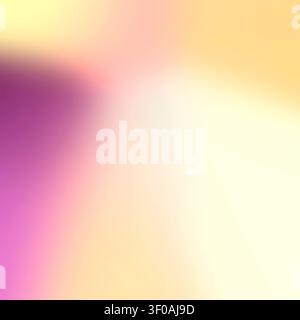 Fond abstrait présentant un dégradé de couleurs pastel douces, passant du violet au jaune, idéal pour diverses applications de conception Banque D'Images