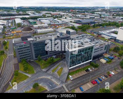 Vue aérienne d'Édimbourg Napier University Sighthill campus à Édimbourg, Écosse, Royaume-Uni Banque D'Images
