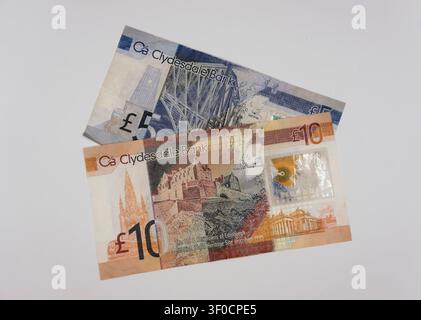 Billets de banque en livres sterling de la Clydesdale Bank Banque D'Images