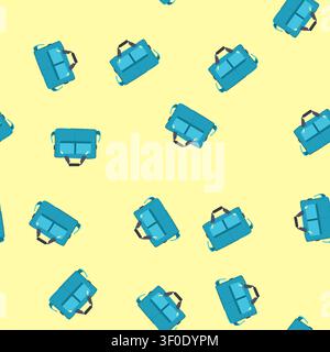 cartable de travail de patron en cuir dessin animé. bureau de travail, gens d'affaires, ouvrier de valise de luxe porte-documents en cuir signe. illustration vectorielle transparente Illustration de Vecteur