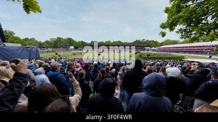 Derby allemand de saut d'obstacles et de dressage 2026 le 17.05.26 à Hambourg, aperçu, arène de derby Banque D'Images