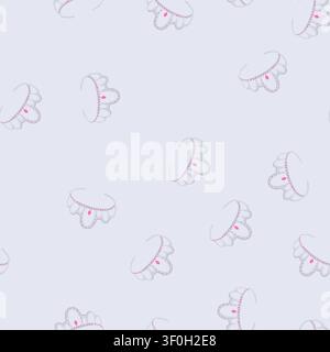 motif élégant tiare dessin animé de mariée. bijoux scintillants, cérémonie royale, accessoire mode tiare élégant signe de mariée. illustration vectorielle transparente Illustration de Vecteur