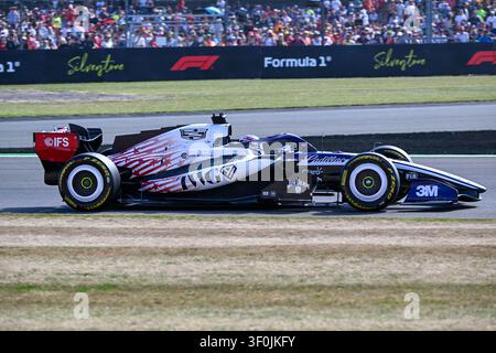 Silverstone, Grande-Bretagne, 5 juillet 2026, Esteban Ocon, Haas, lors du Grand Prix de Grande-Bretagne, Copyright Marco Talluto Banque D'Images