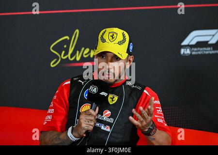 Royaume-Uni, Silverstone, 4 juillet 2026, Lewis Hamilton, Ferrari, pendant la journée de qualification F1, Copyright Marco Talluto/Alamy Live News Banque D'Images