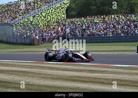 Silverstone, Grande-Bretagne, 5 juillet 2026, Oliver Bearman, Haas, lors du Grand Prix de Grande-Bretagne, Copyright Marco Talluto Banque D'Images