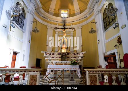 Église de Sainte-Marie-Madeleine à La Maddalena, capitale de l'archipel éponyme situé dans la mer Méditerranée au nord-est de la Sardaigne, Ita Banque D'Images