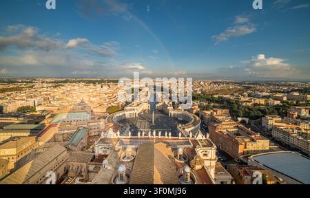 Panorama aérien étendu capturé depuis le sommet de St. Banque D'Images