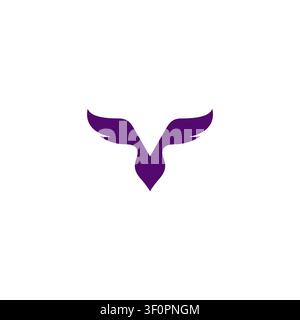 Design vectoriel du logo Lettre V Ailes. Icône V Illustration de Vecteur