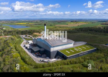 Usine d'incinération des déchets et de production d'énergie à partir des déchets, North Yorkshire, Angleterre. Centrale électrique moderne convertissant les déchets ménagers en électricité et en chaleur. Banque D'Images