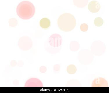 Fond de bokeh pastel doux et flou rêveur avec des cercles roses, crème, pêche et vert sauge flous – doux et féminin, bien adapté au printemps Banque D'Images
