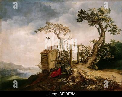 Paysage avec le prophète Élie dans le désert, 1610. Banque D'Images