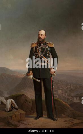 Portrait du grand-duc Mikhail Nikolayevich, 1879. Banque D'Images