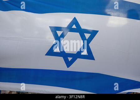 10 juillet 2026, Berlin, Berlin, Allemagne : Des participants agitent des drapeaux israéliens et les drapeaux du Lion et du Soleil iraniens d'avant 1979 lors d'une manifestation de solidarité au Pont de Brandebourg à Berlin, en Allemagne, le vendredi 10 juillet 2026. Les manifestants juifs et pro-israéliens ont exprimé leur solidarité avec Israël et avec les Iraniens opposants à la République islamique, tandis que les partisans de l'opposition iranienne ont exprimé leur soutien au prince héritier en exil Reza Pahlavi et à un Iran libre. L'événement, organisé sous le thème « Jour de la solidarité avec les Juifs et Israël », a inclus la formation d'une chaîne humaine en forme d'Étoile de David. (Crédit image : © Mich Banque D'Images