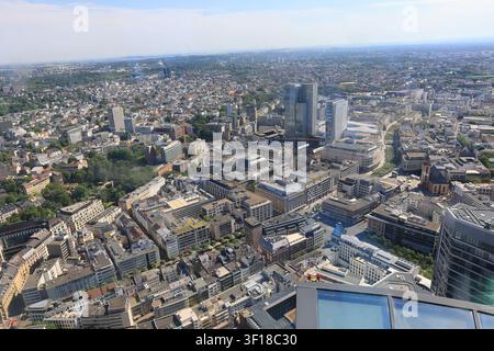 Vue sur Francfort-sur-le-main Banque D'Images