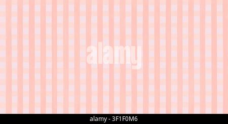 Motif à carreaux gingham rose sans couture, aquarellé. Classique pour les textiles, la vaisselle, le papier peint de cuisine, les emballages cadeaux et la décoration de pique-nique. Banque D'Images