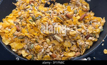 Close-up de granola cuite Banque D'Images