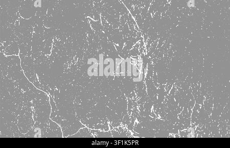 Texture fissurée en niveaux de gris avec des lignes blanches irrégulières sur la surface grise, motif abstrait semblable à la pierre pour la conception, études de matériaux Banque D'Images