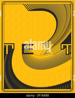 Poster de typographie créative moderne avec composition d'équilibre de mouvement optique Illustration de Vecteur