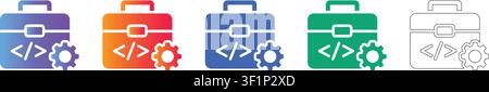 Outils de développement logiciel Icônes vol 33994 Illustration de Vecteur