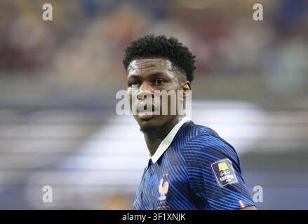 Aurelien Tchouameni (France) lors de France et Espagne, demi-finale de la Coupe du Monde FIFA 2026, Dallas Stadium, Dallas, États-Unis le 14 juillet 2026. Thor Wegner/DeFodi Images. (Photo par DeFodi Images) Banque D'Images