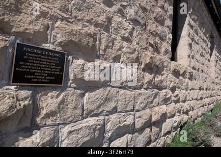 États-Unis, État de Washington, Roslyn. Bâtiment historique Fischer. Banque D'Images