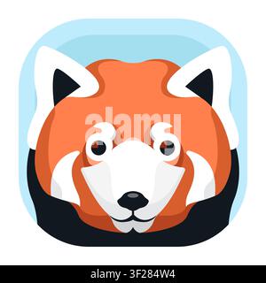 Icône Red Panda, Animal, Faune, Mignon, Nature, Mammifère, Asiatique Illustration de Vecteur