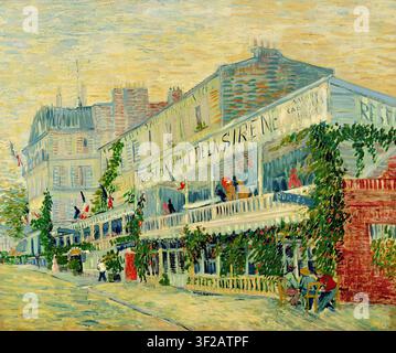 Vincent van Gogh – Le Restaurant de la Sirène à Asnières / Le Restaurant de la Sirène à Asnières, 1887 Post-Impressionnisme Neo-Impressionnisme Huile sur toile Banque D'Images