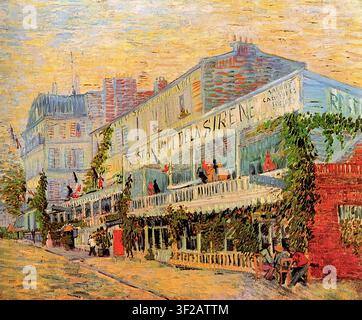 Vincent van Gogh – Le Restaurant de la Sirène à Asnières / Le Restaurant de la Sirène à Asnières, 1887 Post-Impressionnisme Neo-Impressionnisme Huile sur toile Banque D'Images