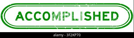 Grunge vert accompli mot caoutchouc timbre sur fond blanc Illustration de Vecteur
